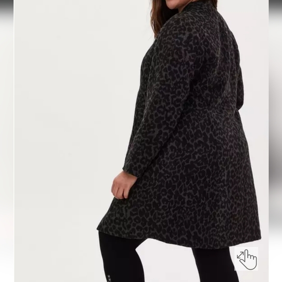 Gorgeous Plus Size 2x Torrid Animal Print Wool Coat winter jacket - Picture 4 of 11